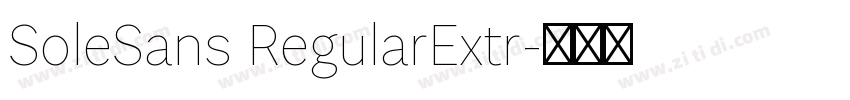 SoleSans RegularExtr字体转换